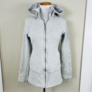 Lululemon Light Gray Zip-Up Hoodie